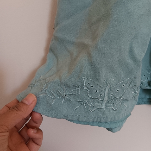 Embroidered Seafoam Green Dress - Picture 4 of 5